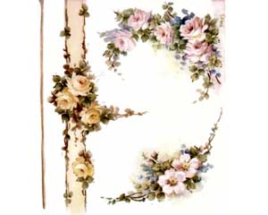 SA200 - Sonie Ames Print: Pink Rose Garland